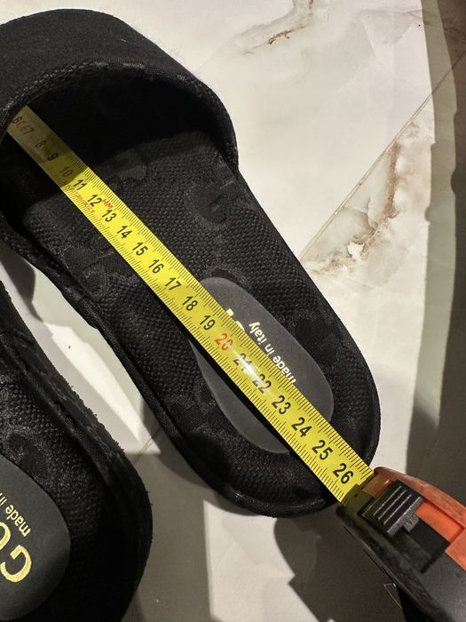 Czarne klapki gucci na platformie 37 na podwyższeniu nowe