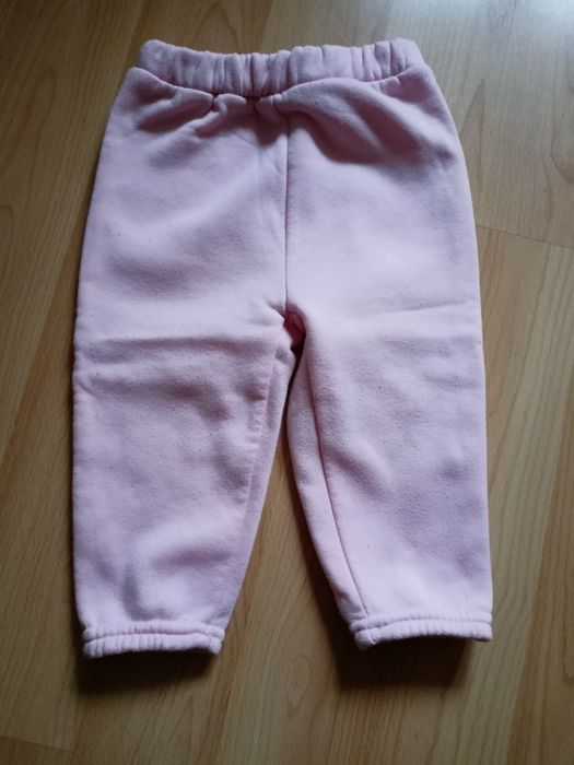 Ocieplane spodnie dresowe dla dziewczynki rozm 80