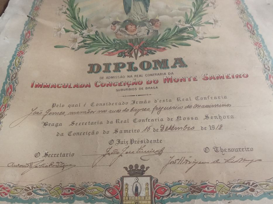 Diploma antigo real confraria