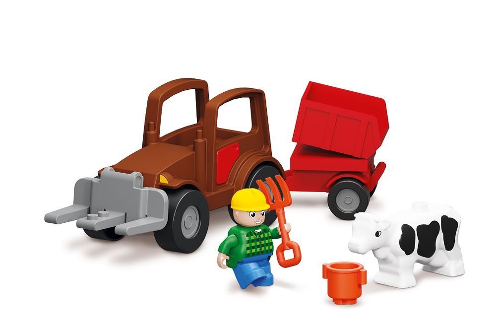 Klocki Blocki Mubi Farma Traktor Pojazd Przyczepa KOMP. Z LEGO DUPLO