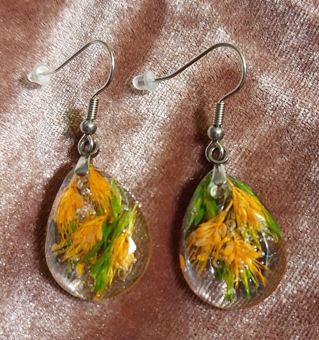 Hipoalergiczne kolczyki z żywicy epoksydowej