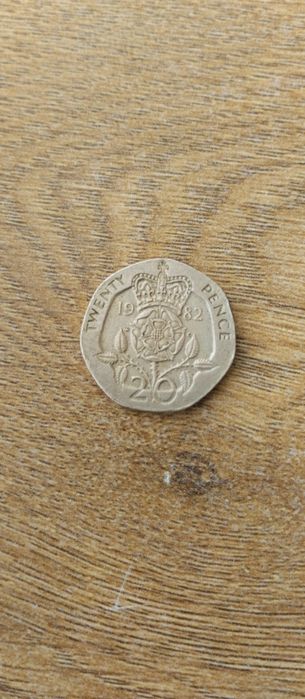 Moeda twenty pence Elizabeth II de 1982
