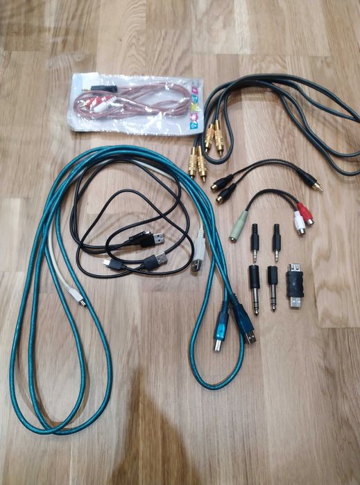 Kable USB + Cinch + przejściówki wysokiej jakości