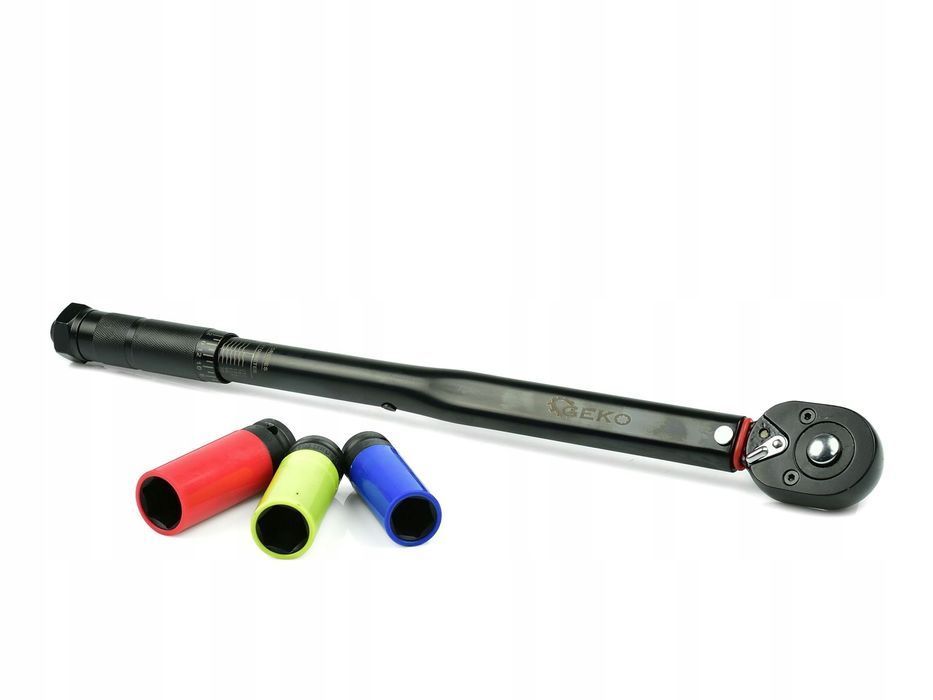 Klucz Dynamometryczny 1/2" 28-210Nm + Nasadki Alu 3El. Black Hd