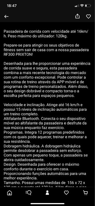 Passadeira nova embalada