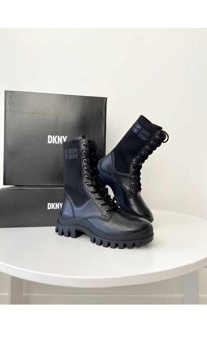 DKNY женские кожаные ботинки ДКНУ Жіночі шкіряні черевики ботінки