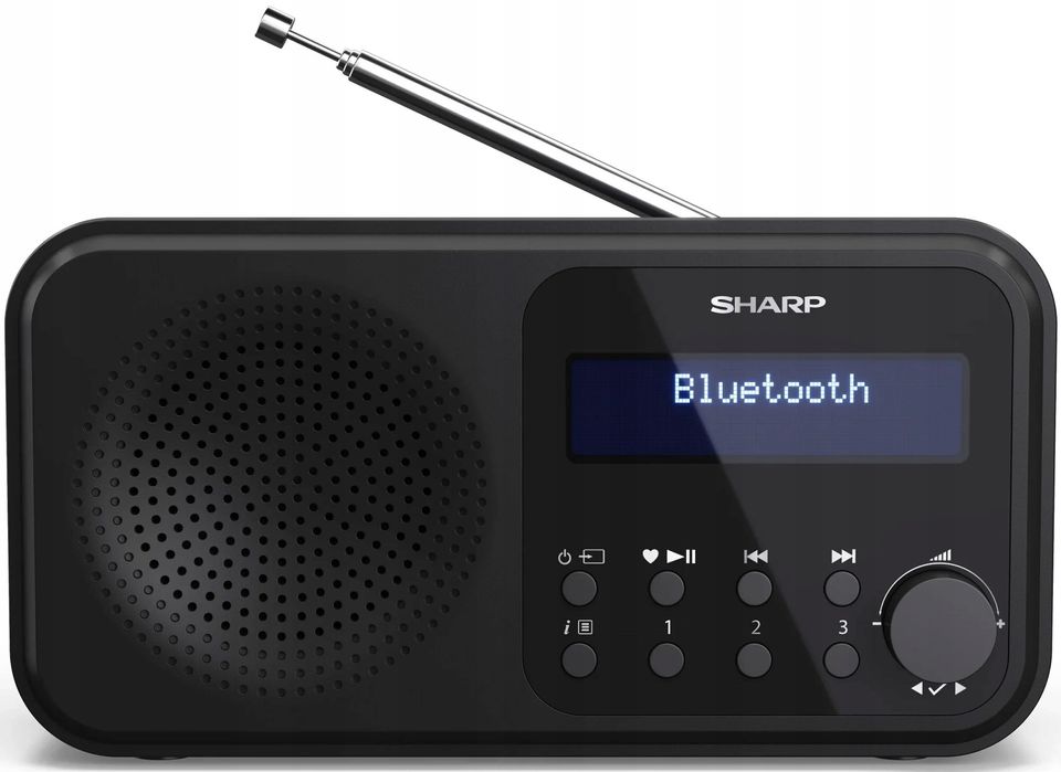 outlet radio sieciowo-bateryjne bluetooth dab+ fm sharp dr-p420 czarny