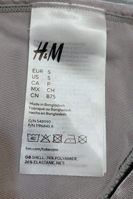 Zestaw miękkich staników, biustonoszy h&m weekday rozmiar S