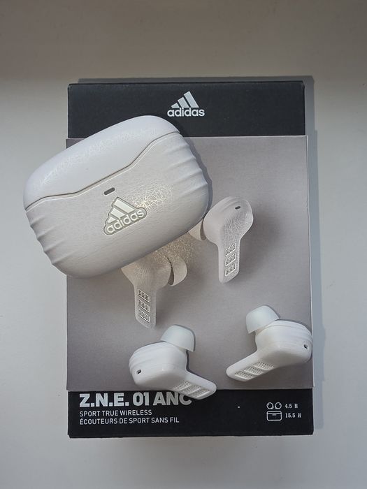 Бездротові навушники Adidas із якісним шумодавом Z.N.E. 01 ANC True Wireless (Light Grey)