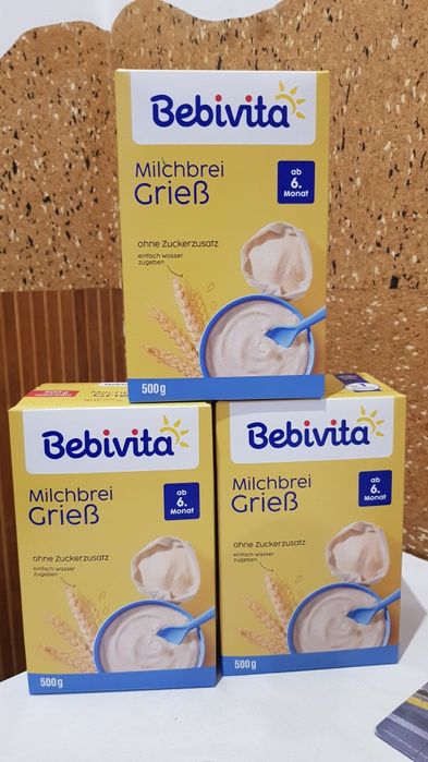 Детская молочная манная каша манка молочна кашка манна Bebivita 6м+