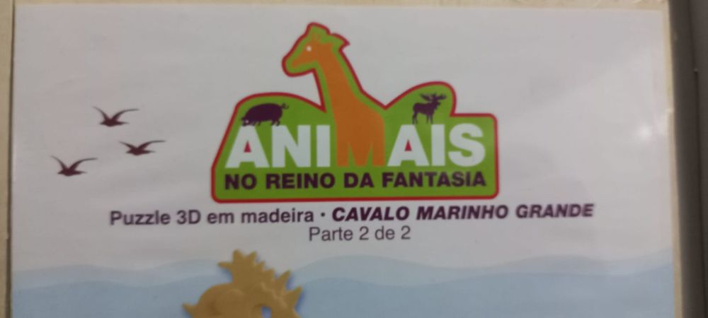 Puzzle 3D em Madeira Cavalo Marinho Grande animais