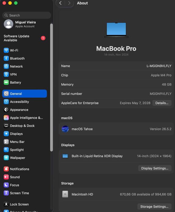 MacBook Pro 14" M4 Pro [48GB RAM / 1TB SSD]