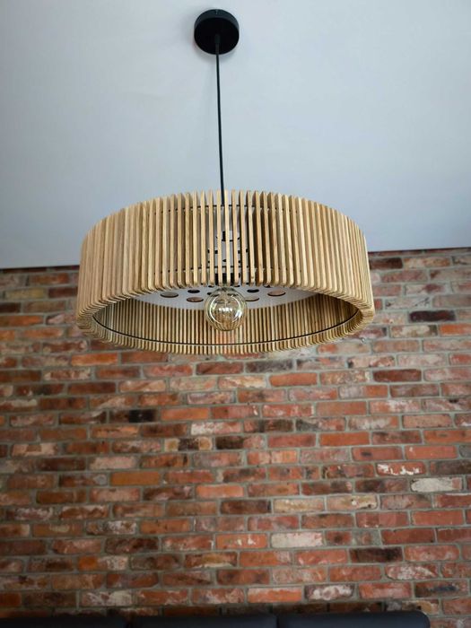 Drewniana lampa sufitowa dębowa