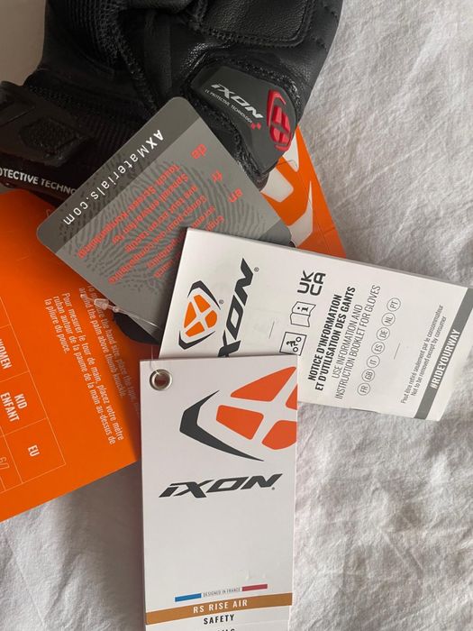 Luvas Moto Ixon RS Rise Air – Novas com Etiqueta – Tamanho S