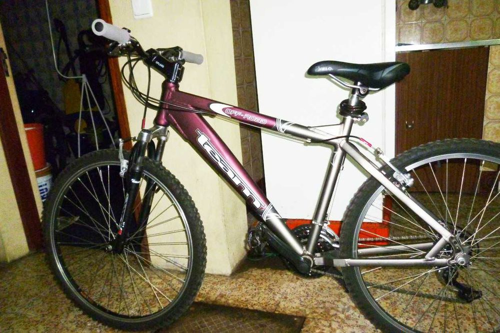 Bicicleta em alumínio. Vendo ou troco por instrumento musical.