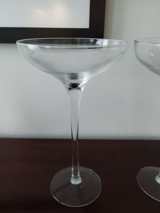 Taças de vidro 40 cm de altura
