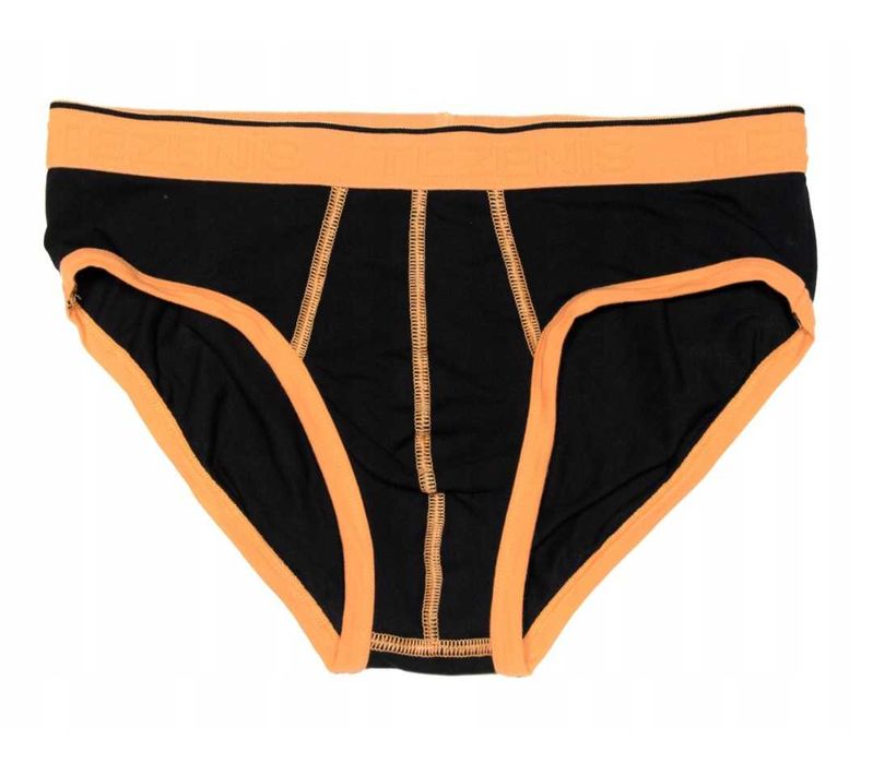 TEZENIS slipy męskie S - 36 NERO/ORANGE