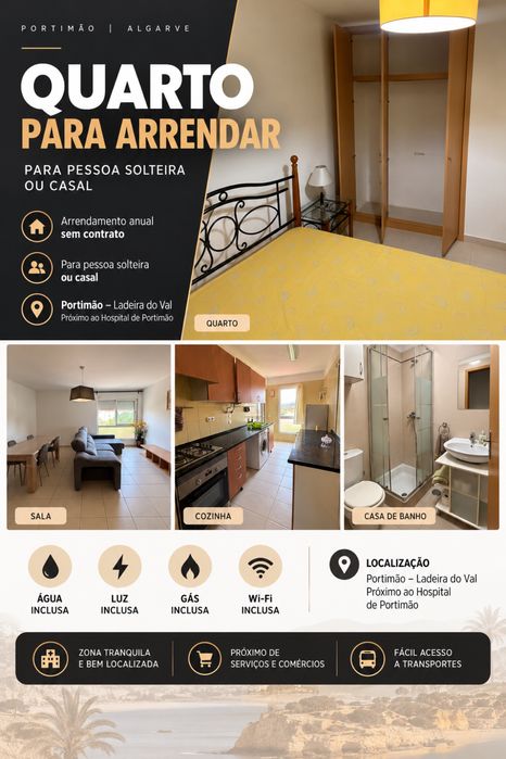Quarto para arrendamento
