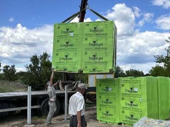 Газоблок Стоунлайт Бровари | 300х200х600 | Доставка