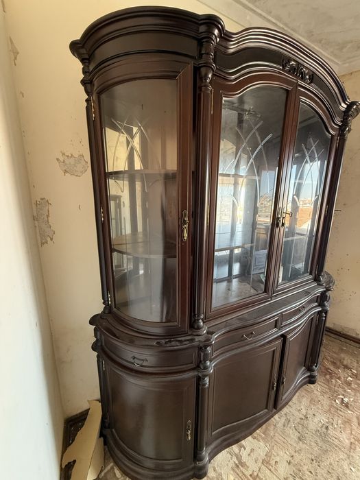 Cristaleira movel de sala com vitrine