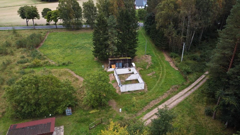 Działka MPZP z rozpoczętą budową – dom, warsztat, sklep, usługi