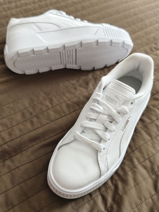 PUMA Karmen L Białe Sneakersy | EU 36 - 22,5 cm | Skóra | Jak Nowe