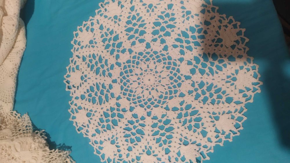 Ціна за 7 шт білі серветки  гачком в'язана серветка крючком салфетки