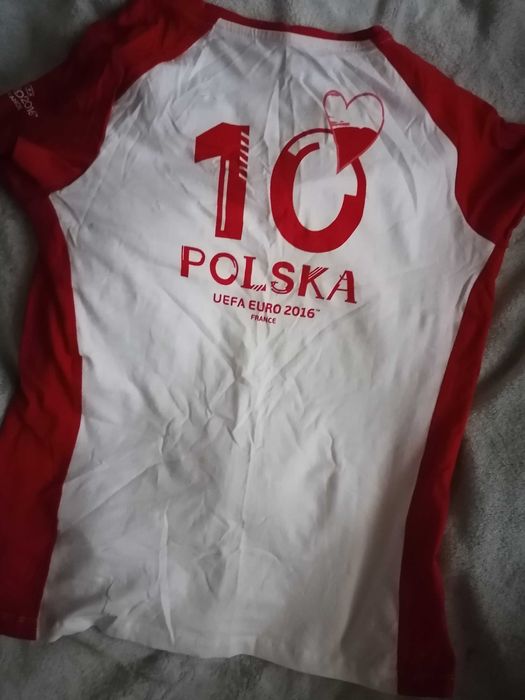 Koszulka KIBICA r. 40 L NOWA z metką biało-czerwona Polska EURO 2016