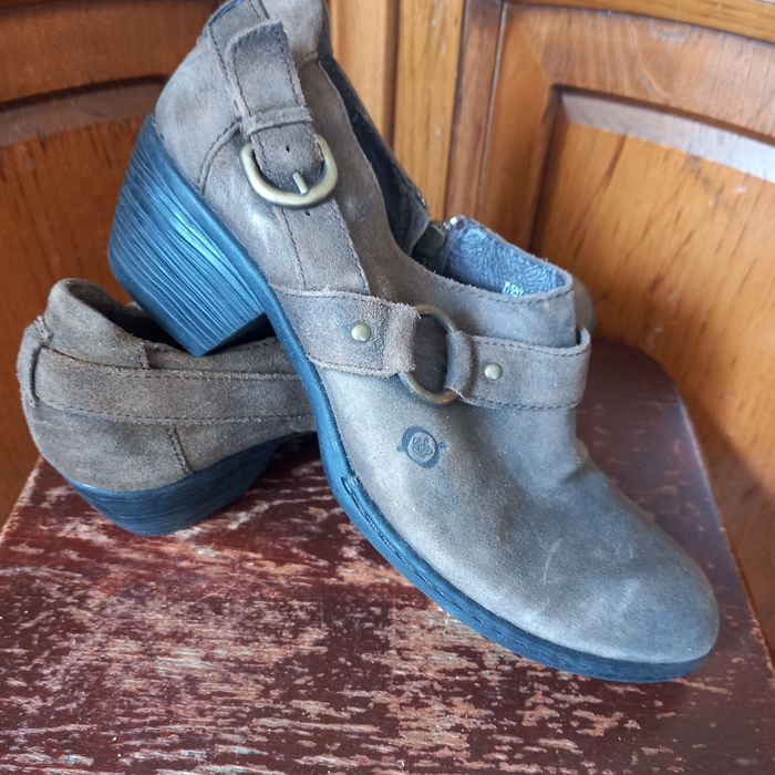 Мотоботинки байкера, ст.26.5см, замша-кожа, born, к2, 40-41 размер