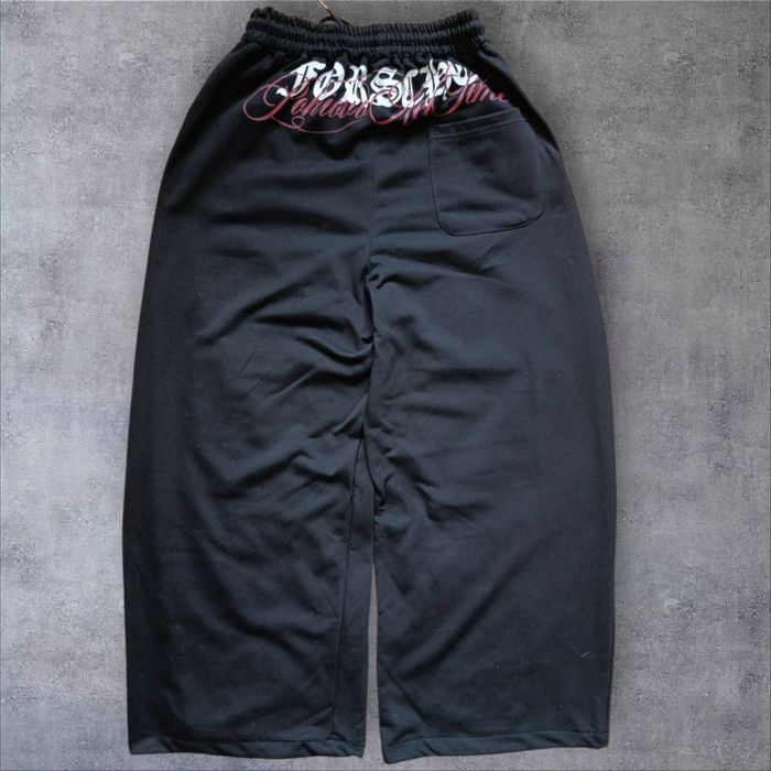 Широкі спортивні чорні  штани з написом  оверсайз baggy sweatpants