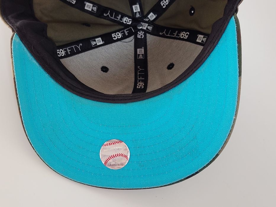 UNIKAT Full cap LA new era 7 55.8 cm moro turkus czapka z daszkiem