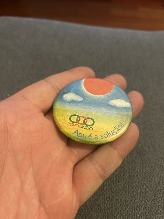 Povo Unido pin Crachá politico vintage