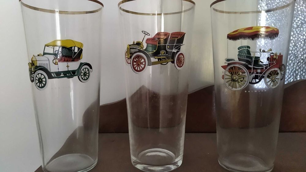 Canecas de Cerveja, copos com motivos de automóveis antigos
