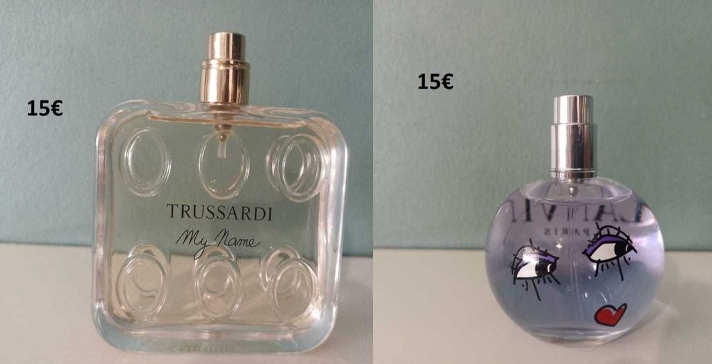 Perfumes Originais Usados, vários preços.