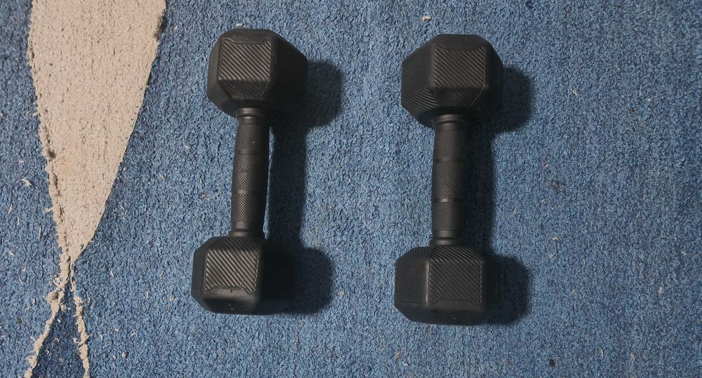 Halteres hexagonais Decathlon Corength 5kg