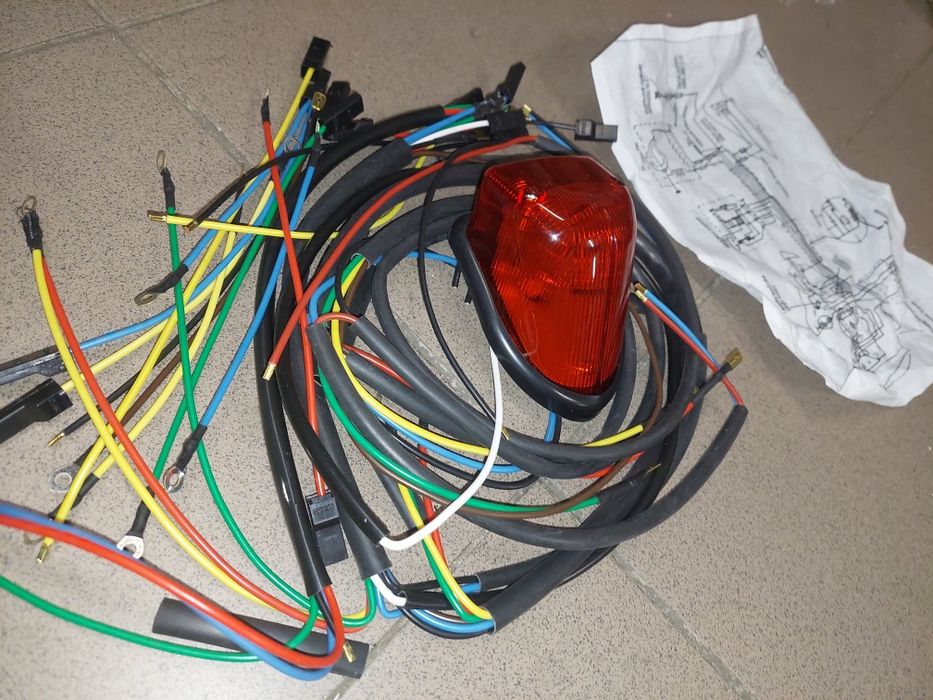 Nowy Polski zestaw naprawczy junak m10 instalacja lampa tyl