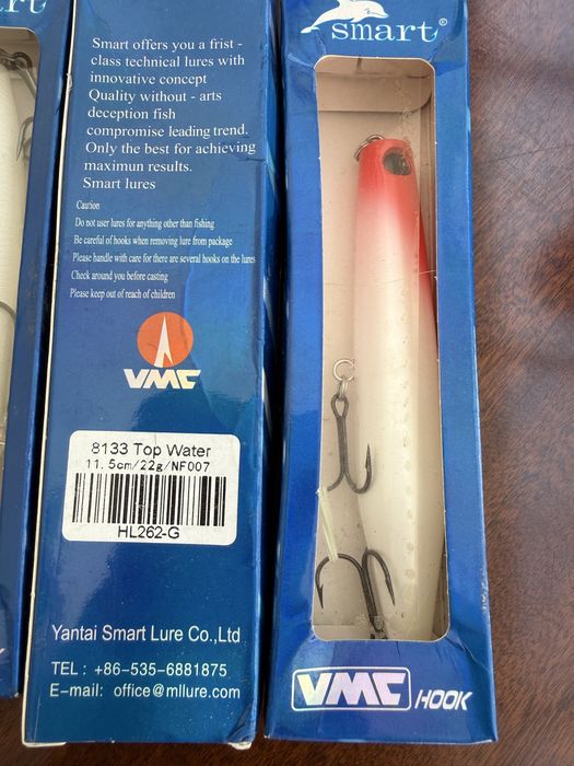 SMART Top Water – VMC Hook – Pack Misto – Ação Superficial – Novas