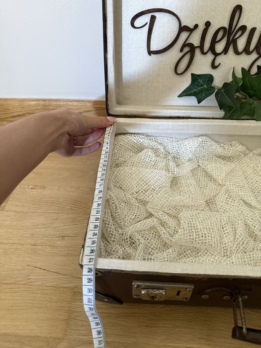 Walizka na koperty walizka ślubna vintage boho dziękujemy