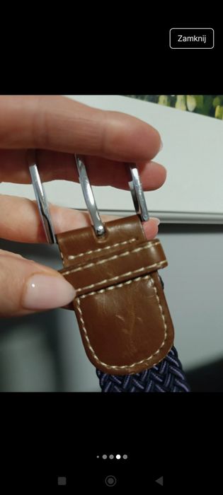 Pasek parciany elastyczny fioletowy