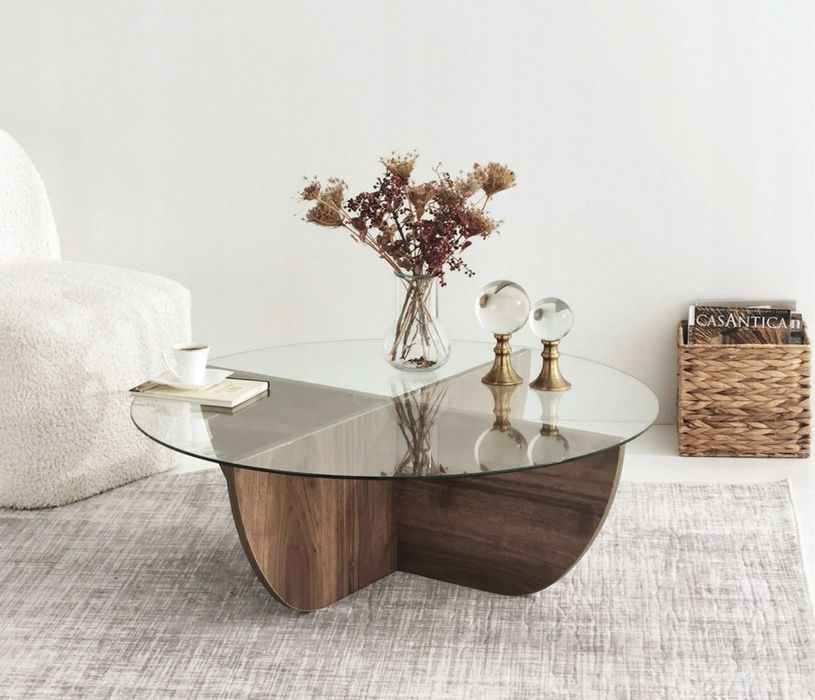 Orzechowy stolik kawowy Lily