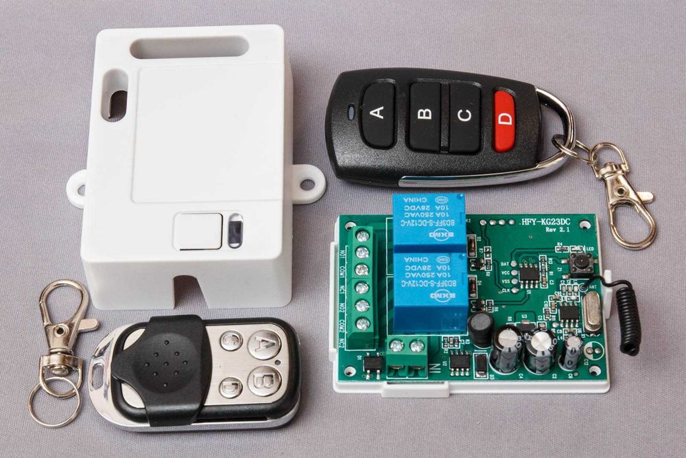 Радиореле дистанционный выключатель 2 канала AC220/DC12-36В и 1 пульт