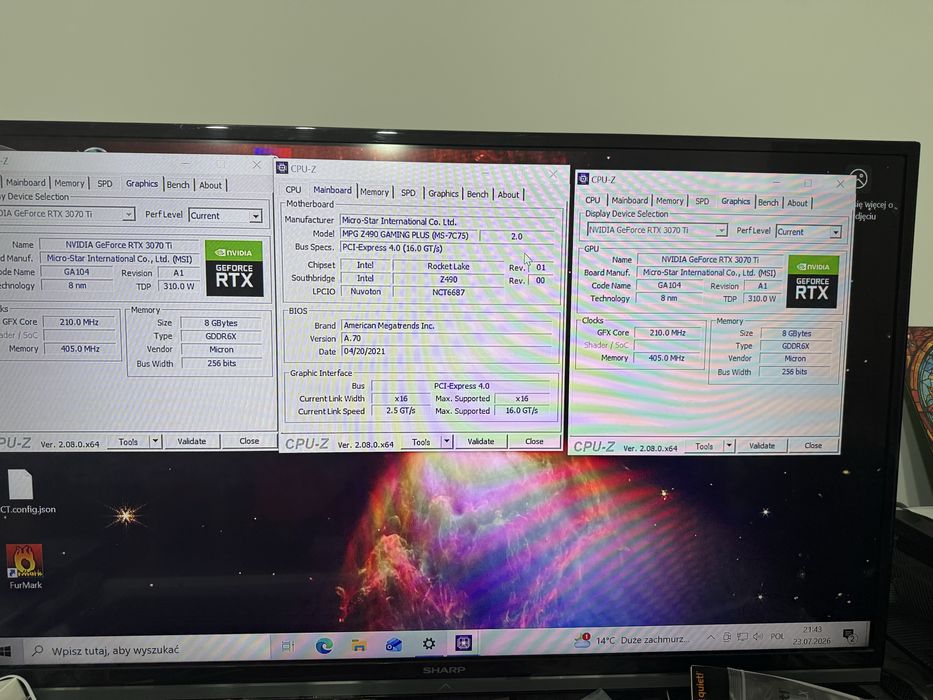 Komputer gamingowy i7,rtx 3070ti,32 gb ram rgb