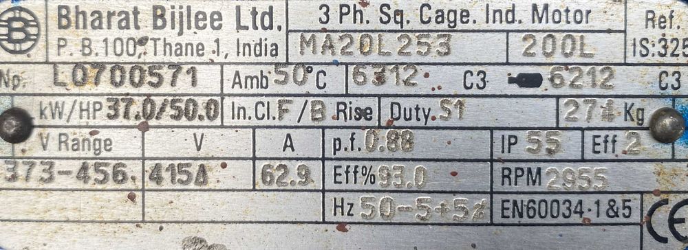 pompa DB 80/26 37kW 2955obr.