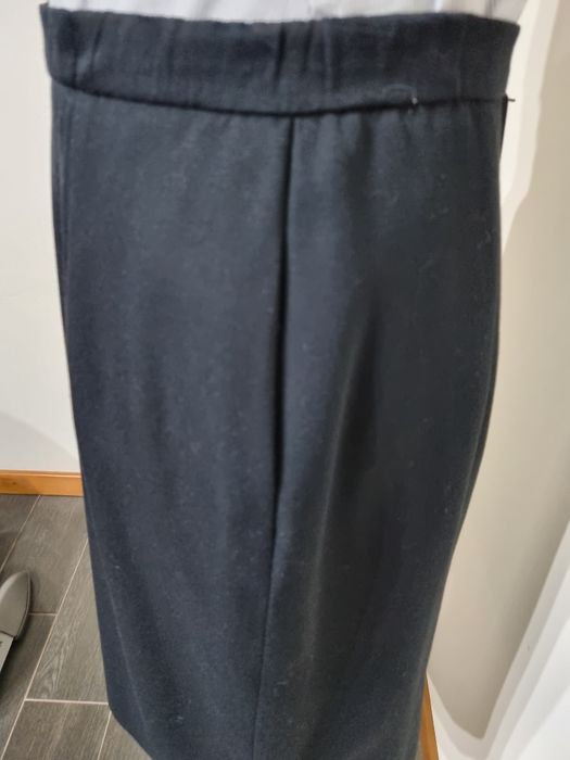 Saia lápis/camisa riscas