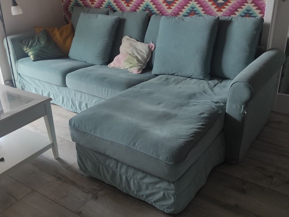 Gronlid Ikea sofa rozkładana + drugi nowy komplet pokrowców Łódź Górna