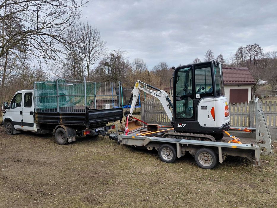 Usługi i wynajem minikoparki z operatorem oraz wywrotką do 3,5 T