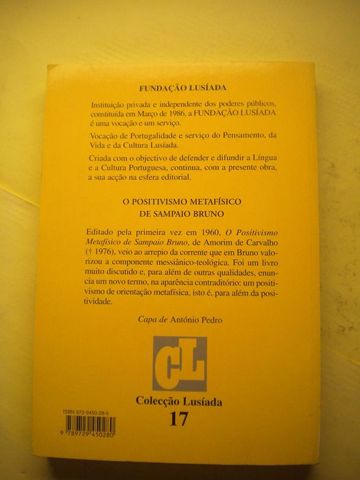 O Positivismo Metafísico de Sampaio Bruno
de Amorim de Carvalho