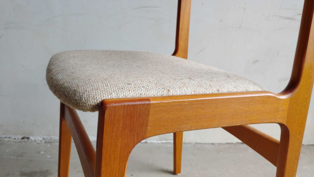 Krzesło tekowe Erik Buch.Duński design,lata 60