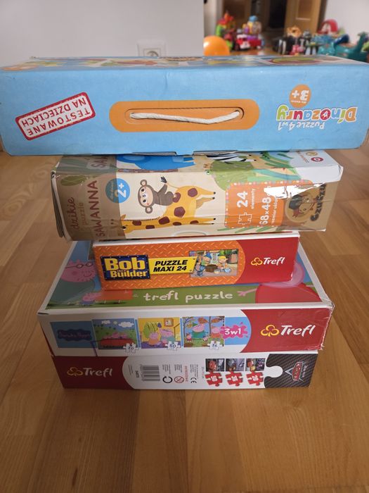 Puzzle 2+ 3+ Czuczu Sawanna Dinozaury Świnka Peppa Auta