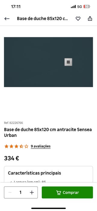 Base duche Nova 120x85 e 120x70